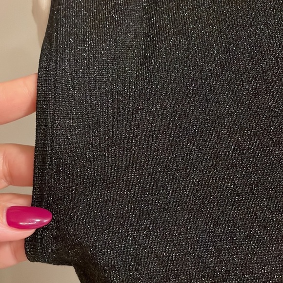 Additions by CHICOS Black SPARKLE MOCK neck sleeveless tank top Chico 3 (reg XL) - Picture 5 of 9